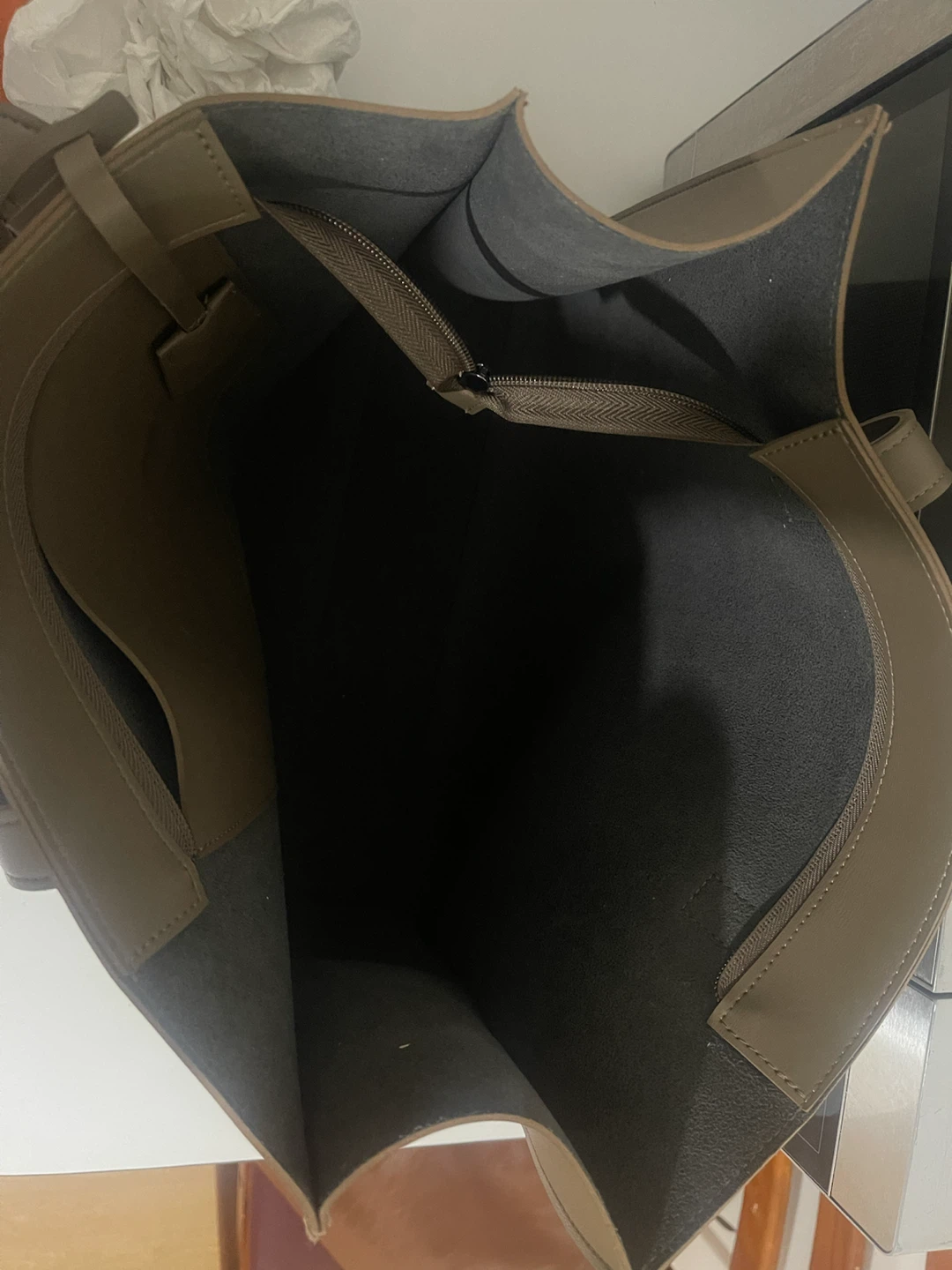 Taupe Open-Top Tote Bag - photo 2