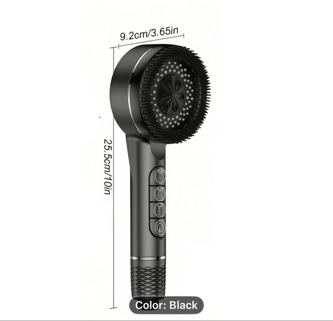 Black Handheld Shower Head