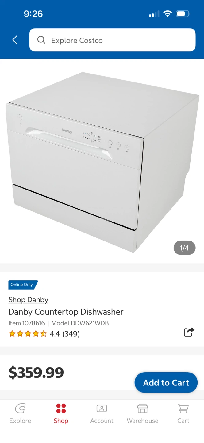 Danby Countertop Dishwasher