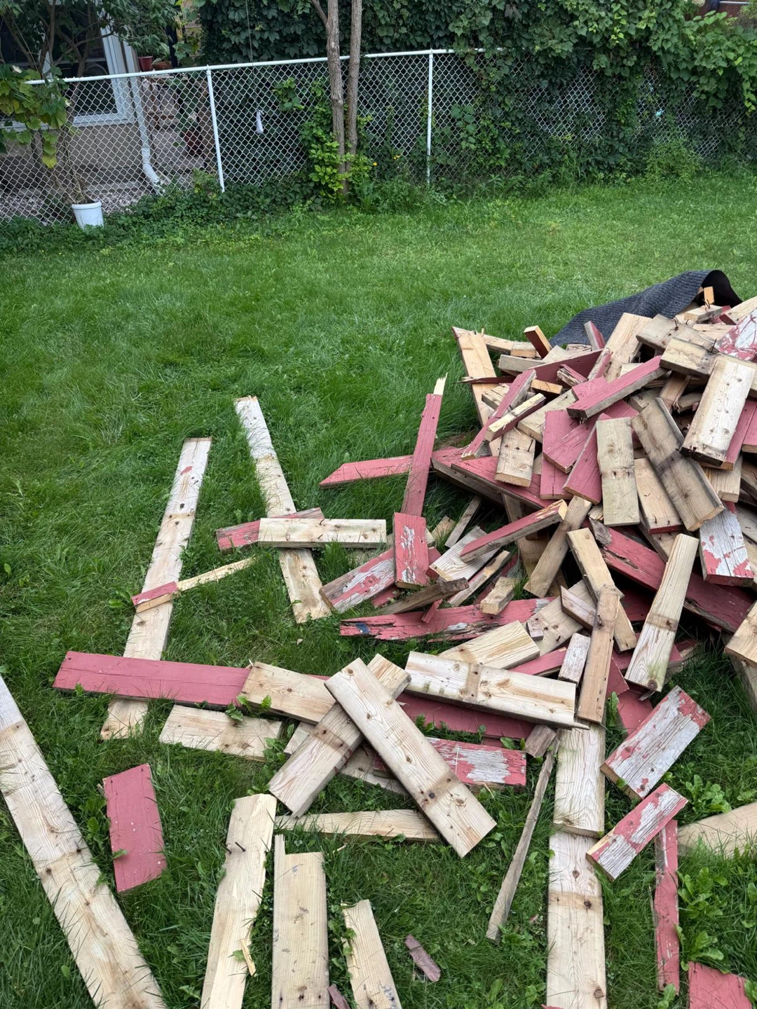 Assorted Scrap Wood and Nails