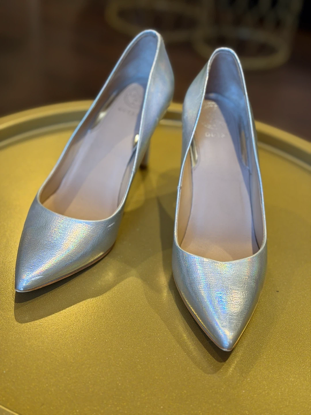 Guess Iridescent Silver Stiletto Heels - photo 2
