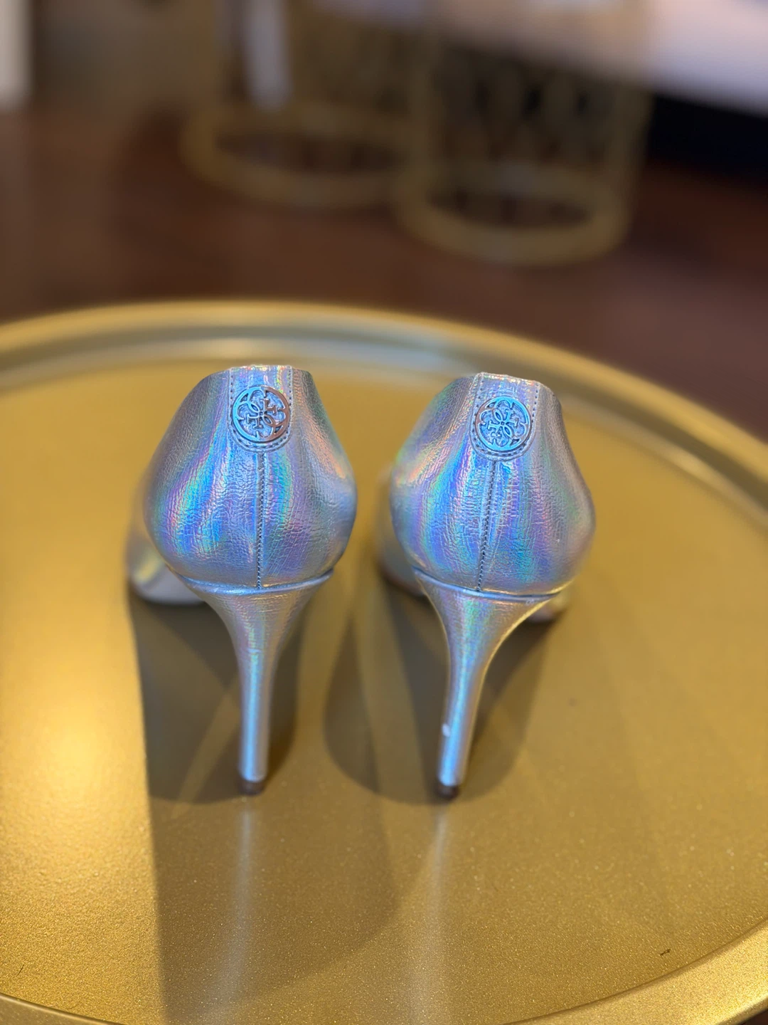 Guess Iridescent Silver Stiletto Heels - photo 4