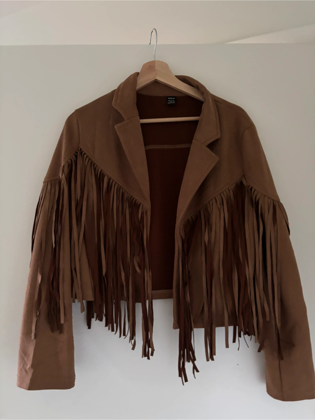 Shein Brown Fringe Jacket