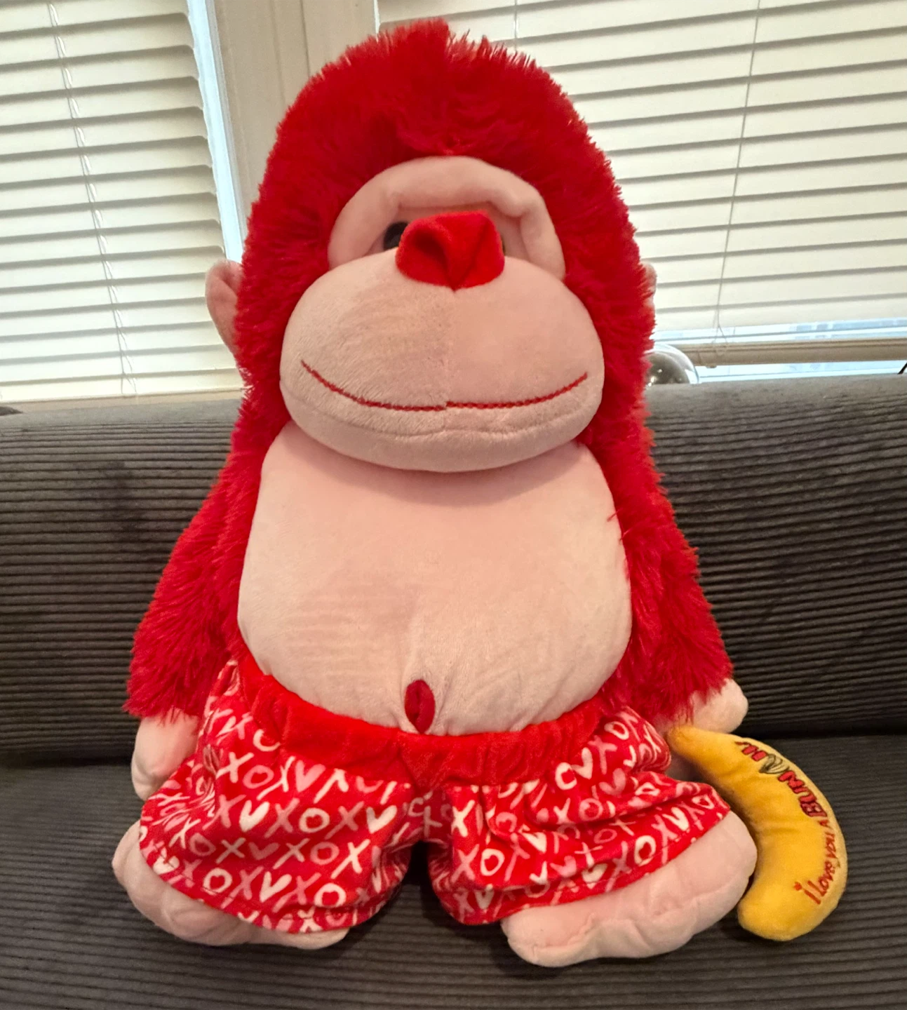 Valentine's Day Red Plush Gorilla