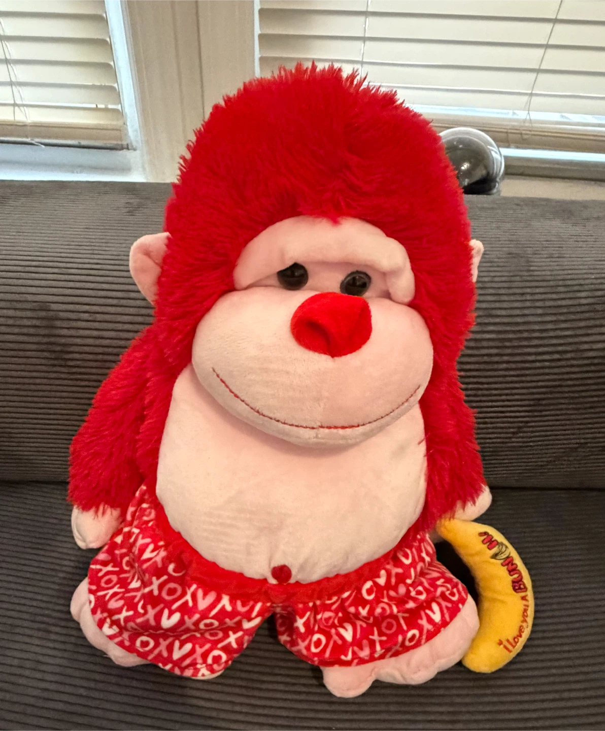 Valentine's Day Red Plush Gorilla - photo 2