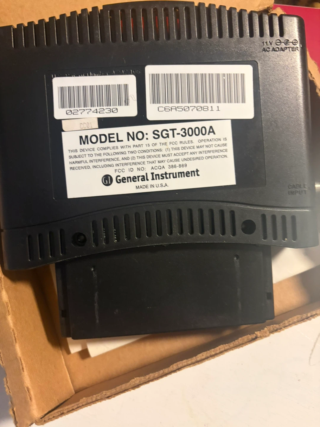 Sega Channel Adapter SGT-3000A - photo 2