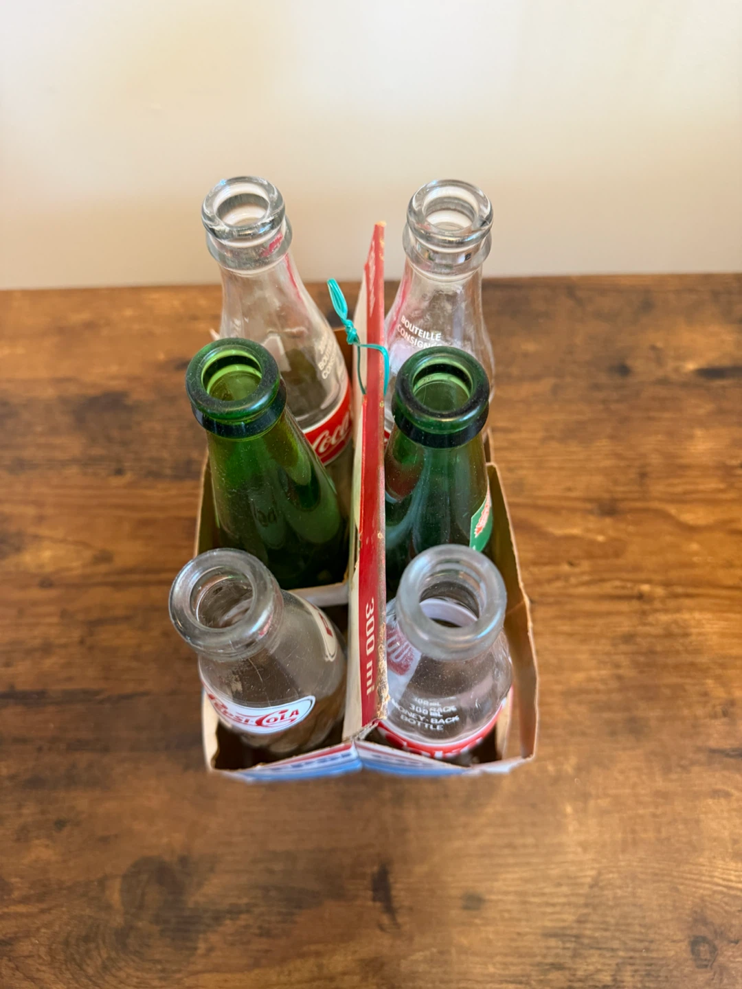Vintage Assorted Glass Soda Bottle Six-Pack - photo 2