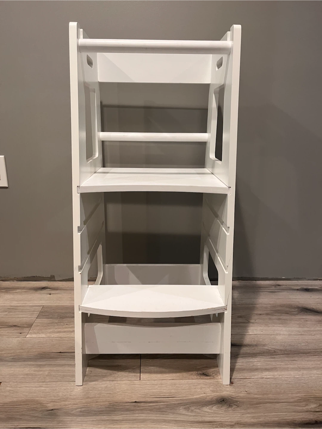 White Toddler Learning Tower Kitchen Stool - photo 4