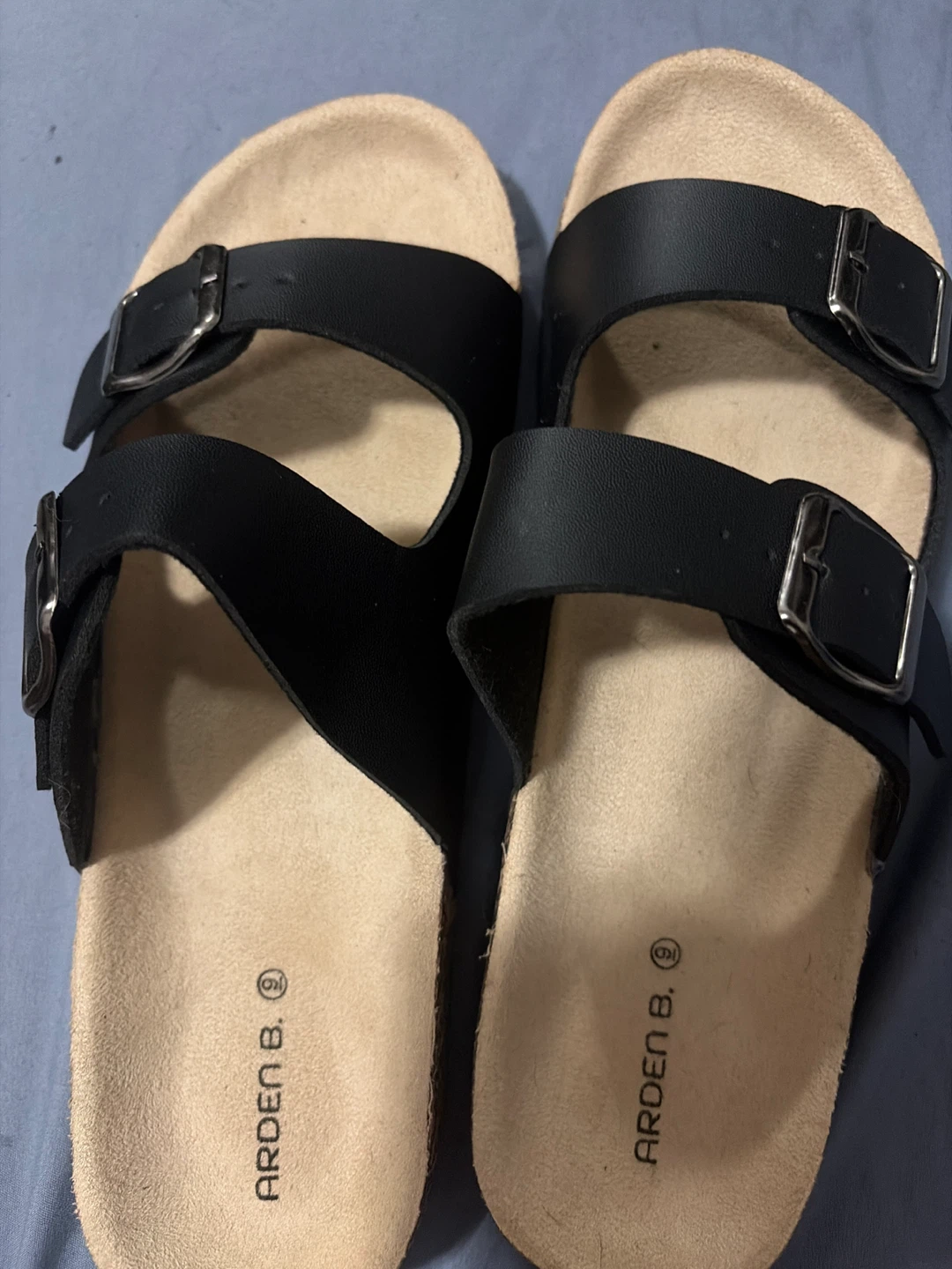 Arden B. Black Buckle Sandals