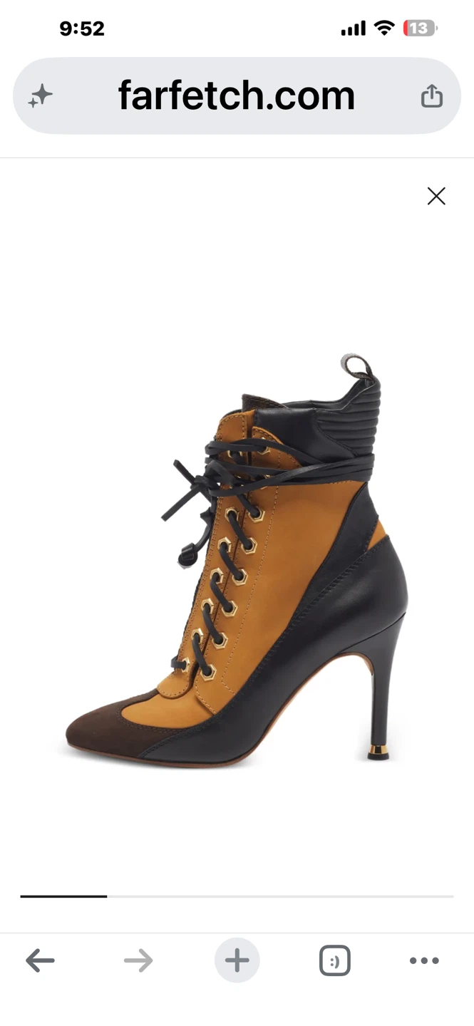 Louis Vuitton Lace-Up Ankle Boots Size 39
