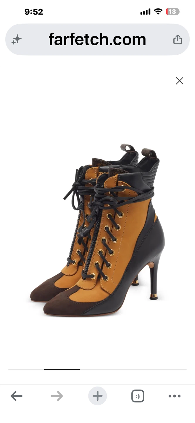 Louis Vuitton Lace-Up Ankle Boots Size 39 - photo 2