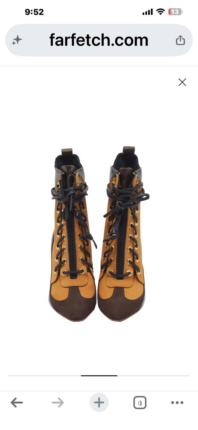 Louis Vuitton Lace-Up Ankle Boots Size 39 - photo 3
