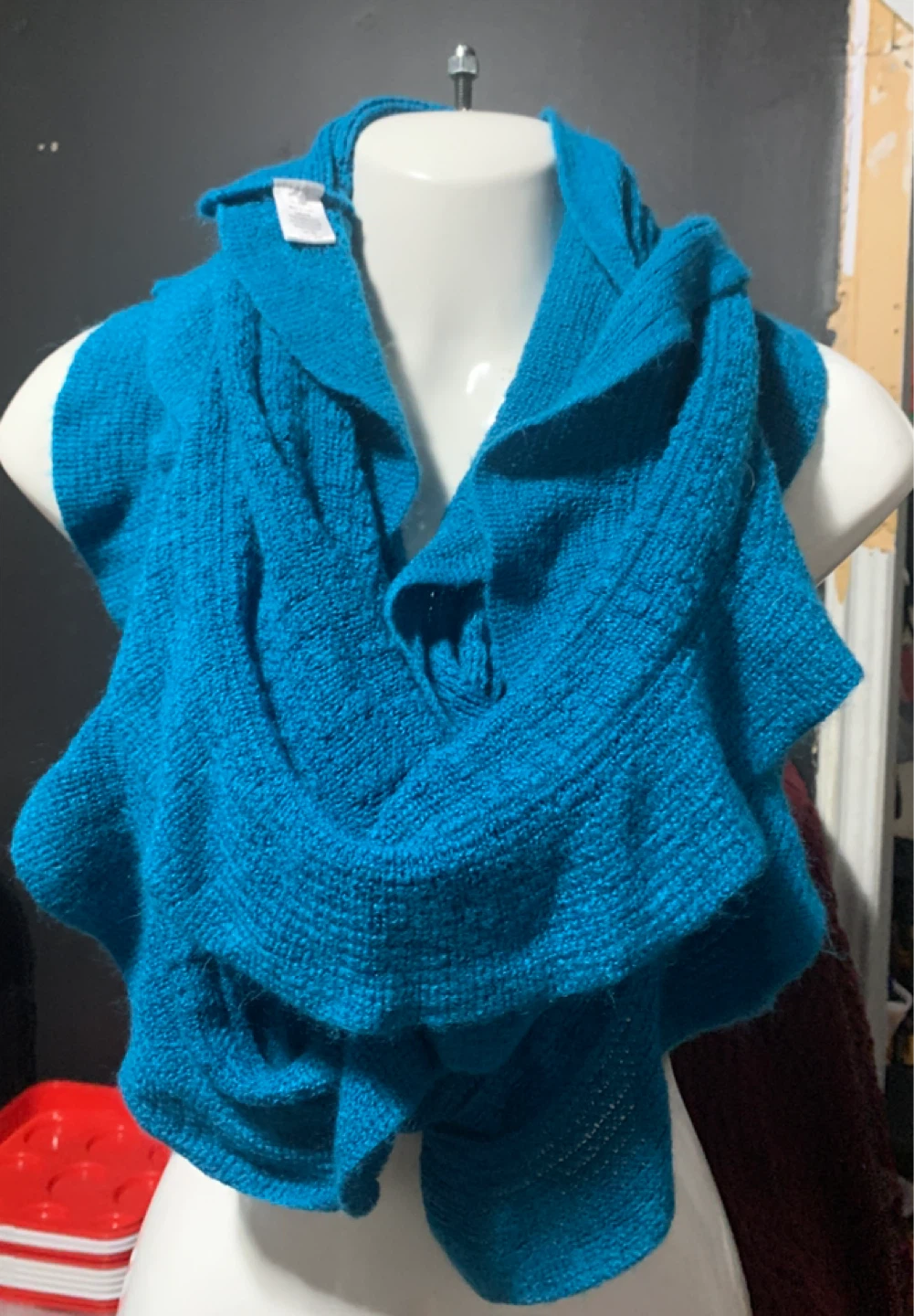 Blue Knit Scarf