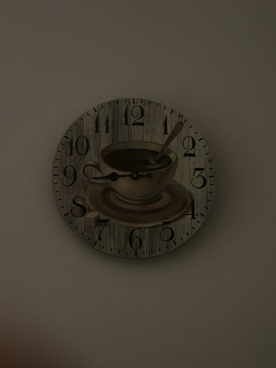 Rustic Coffee Cup Wall Clock