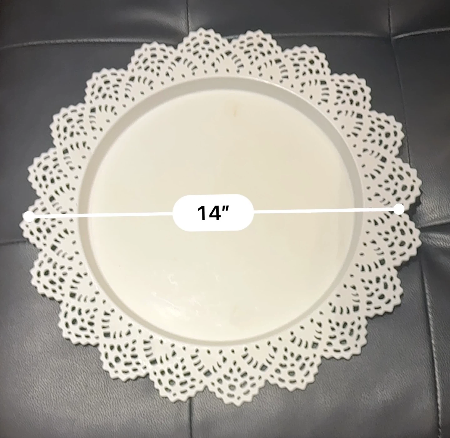 Metal Decorative Lace-Edge Serving Tray - photo 2