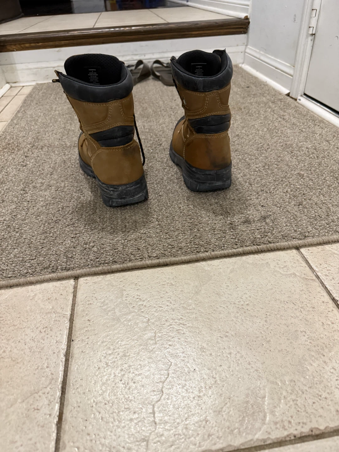 NEW Size 8 High Top Safety Boots - Brown - photo 3