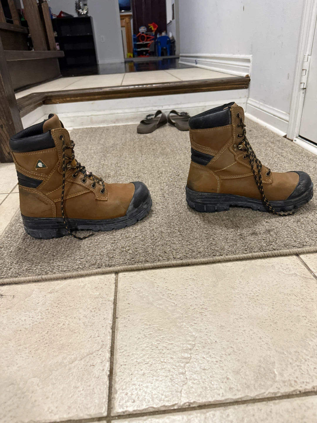 NEW Size 8 High Top Safety Boots - Brown - photo 4