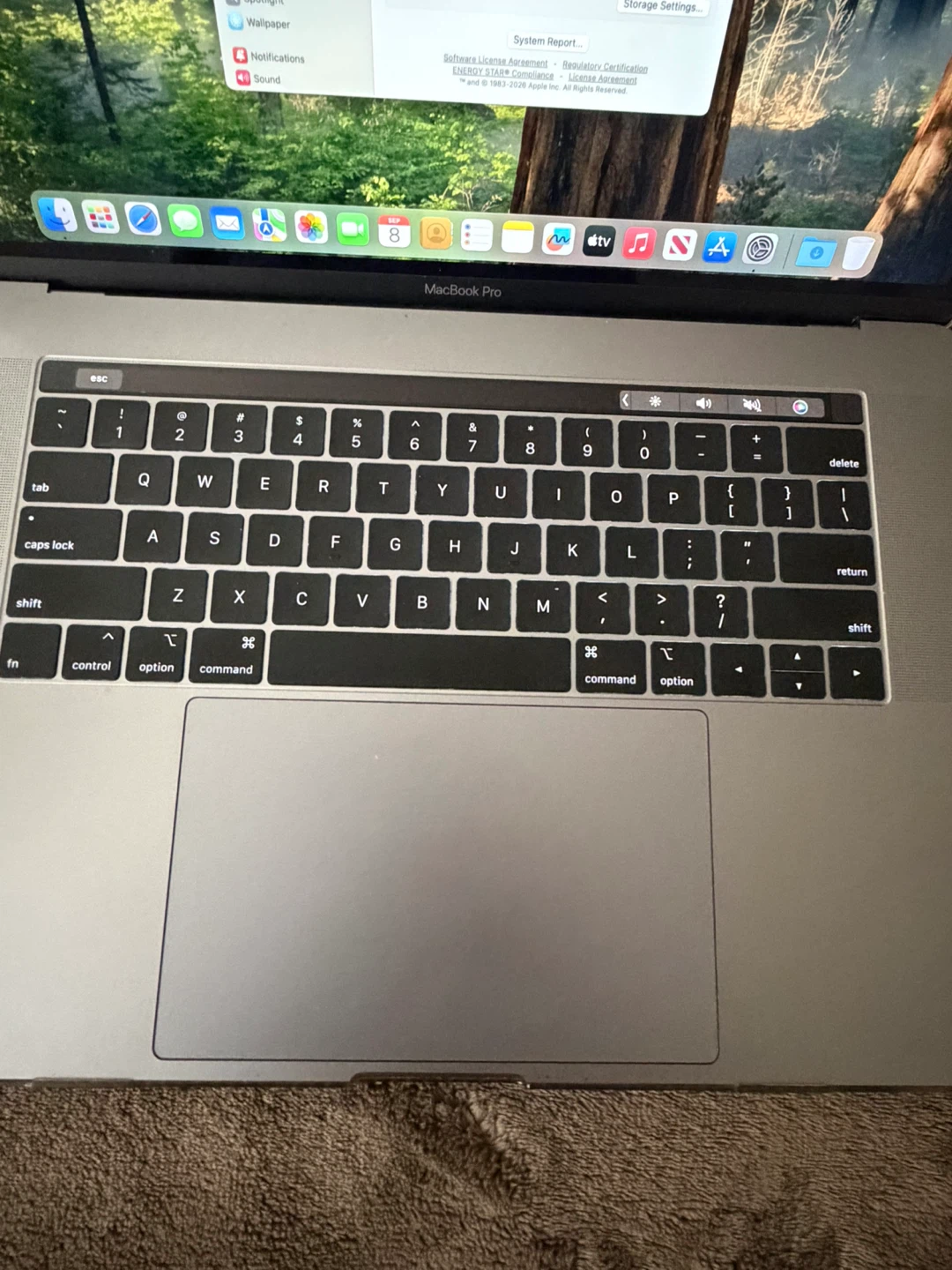 I9 2019 MacBook Pro  32 Ram 2TB hard drive
