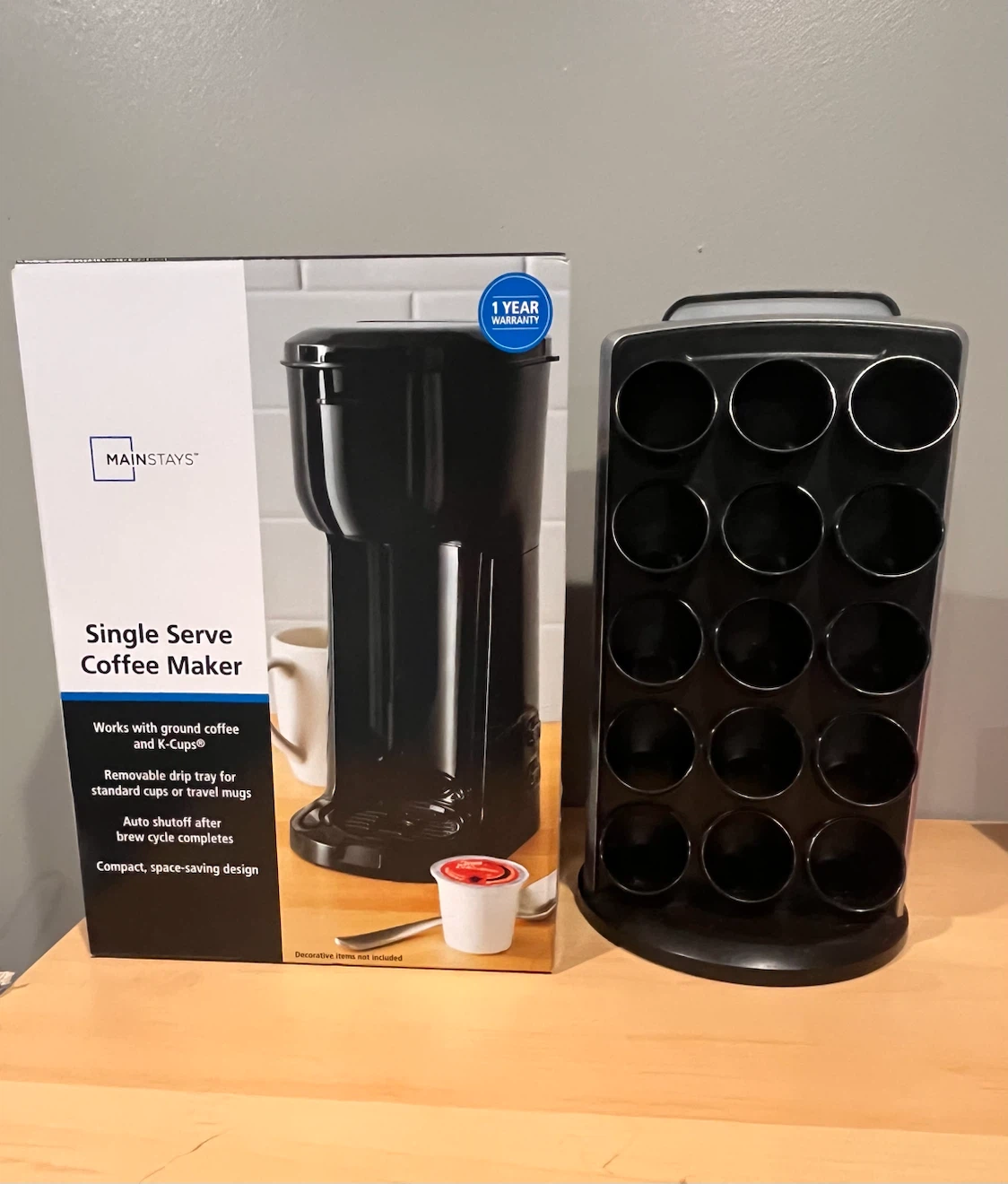 Mainstays Single Serve Coffee Maker and Pod Holder