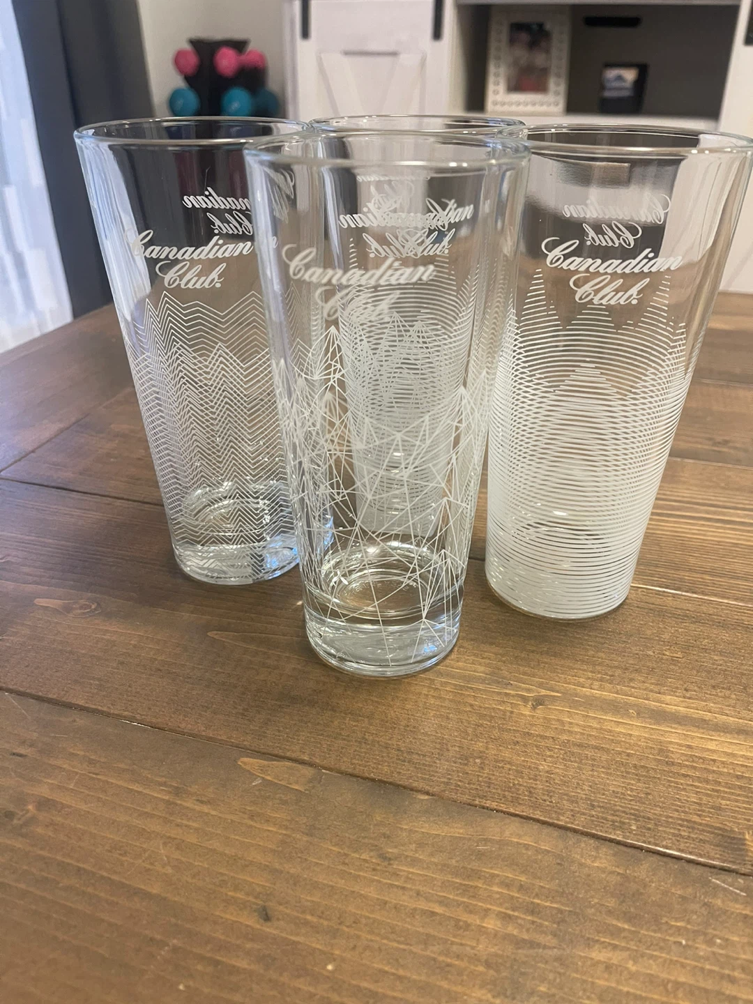 4 Canadian Club pint glasses