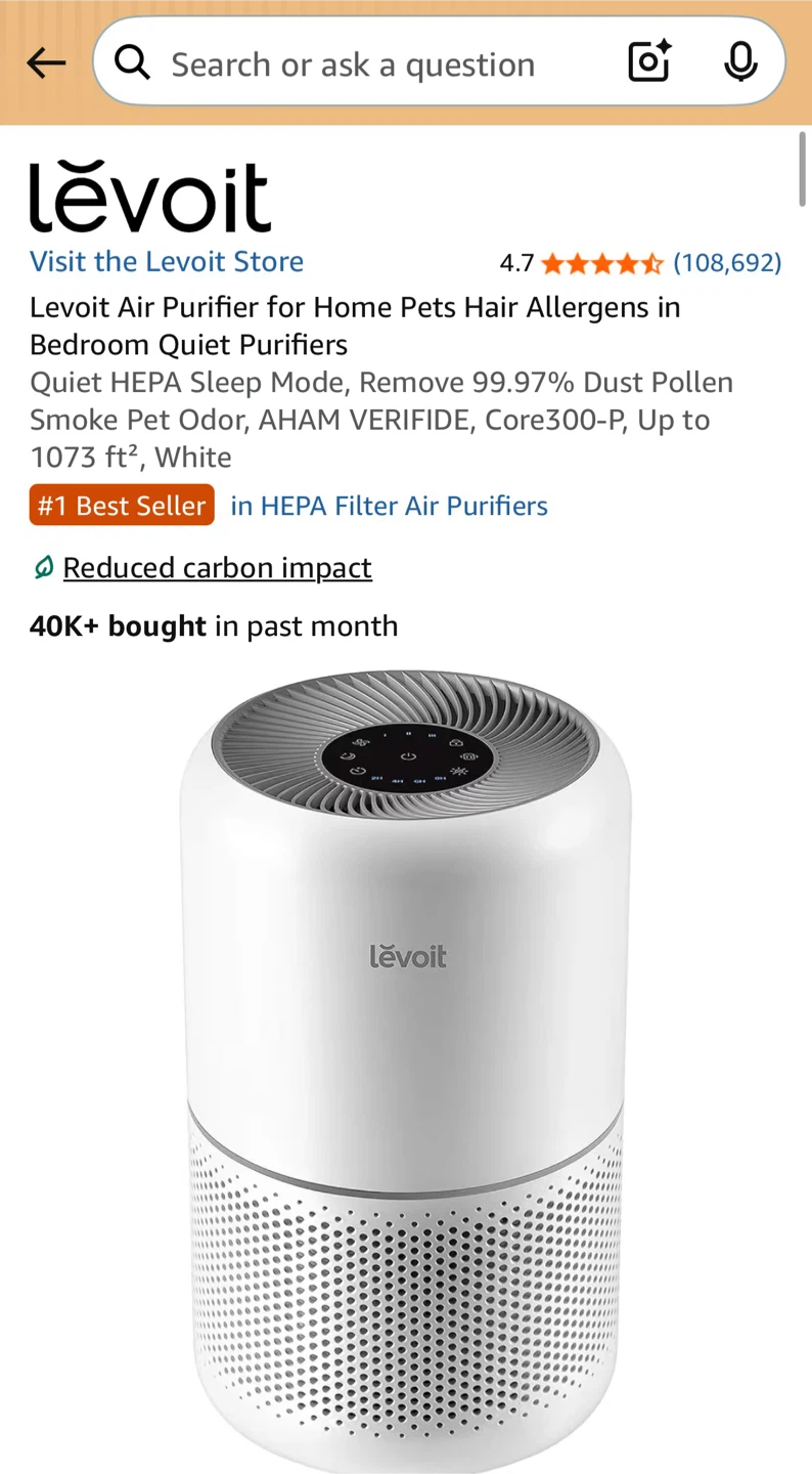 Levoit Core 300 Air Purifier - photo 3