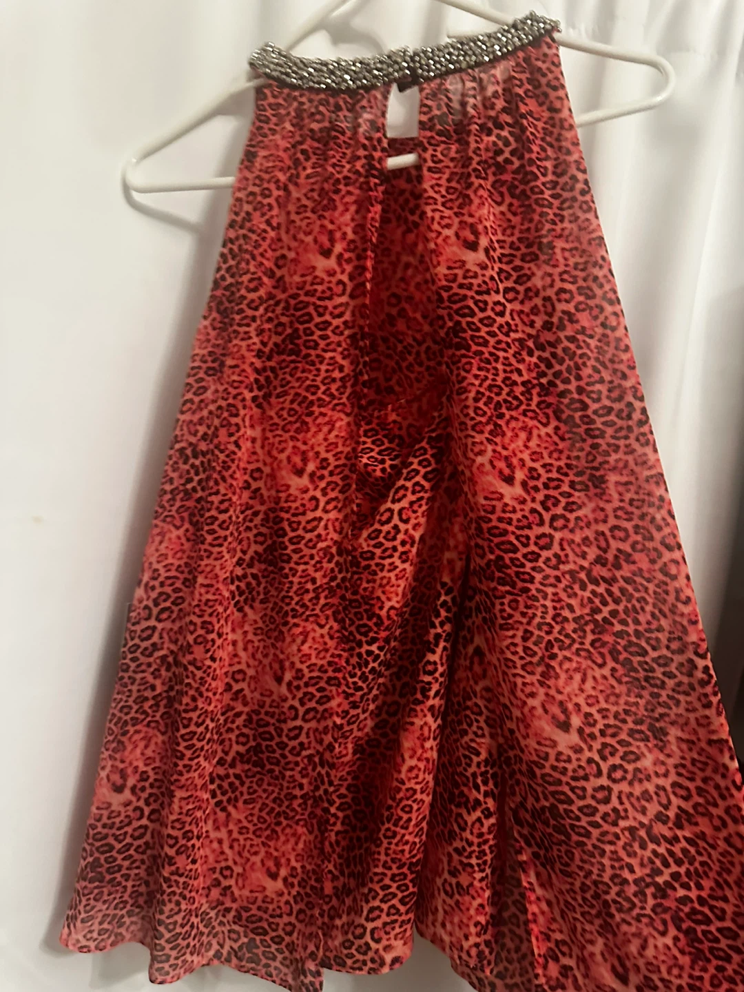 Jennifer Lopez Leopard Print Embellished Tank Top - photo 3