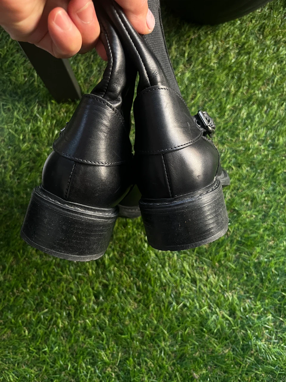 Black Leather Ankle Boots - photo 3