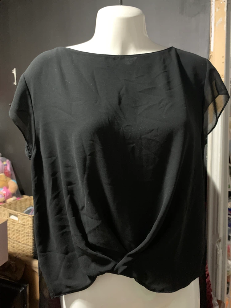 Zara Basic Black Blouse XS