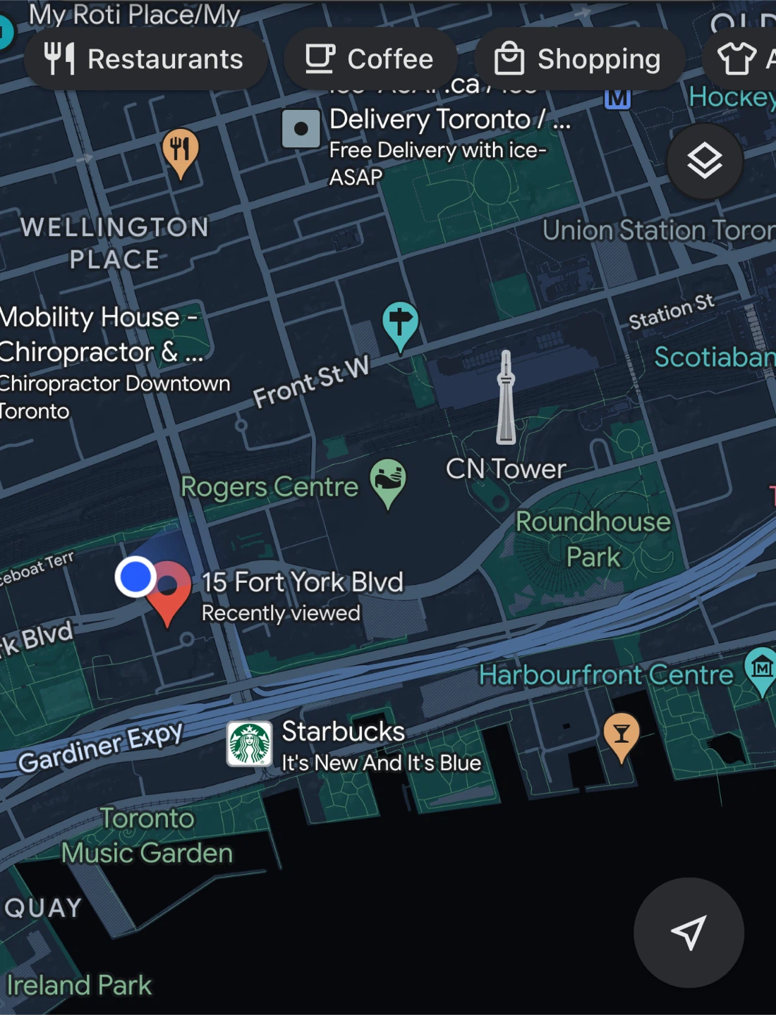 Parking spot, downtown core