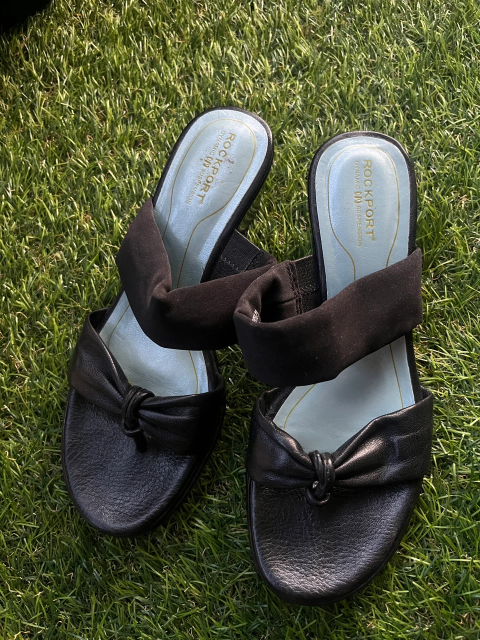 Rockport Black Wedge Sandals