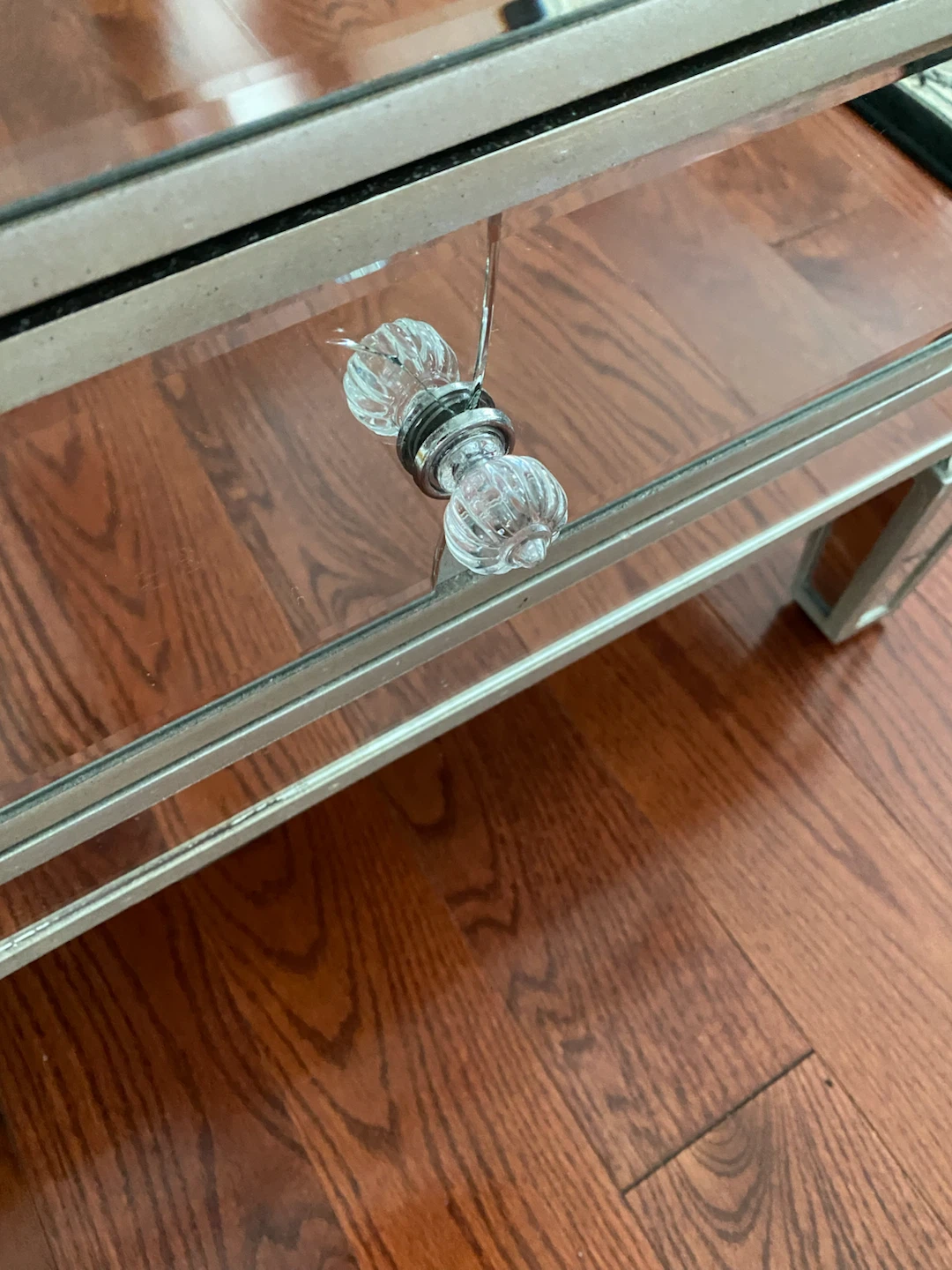 Mirrored Accent Cabinet with Drawers - photo 2