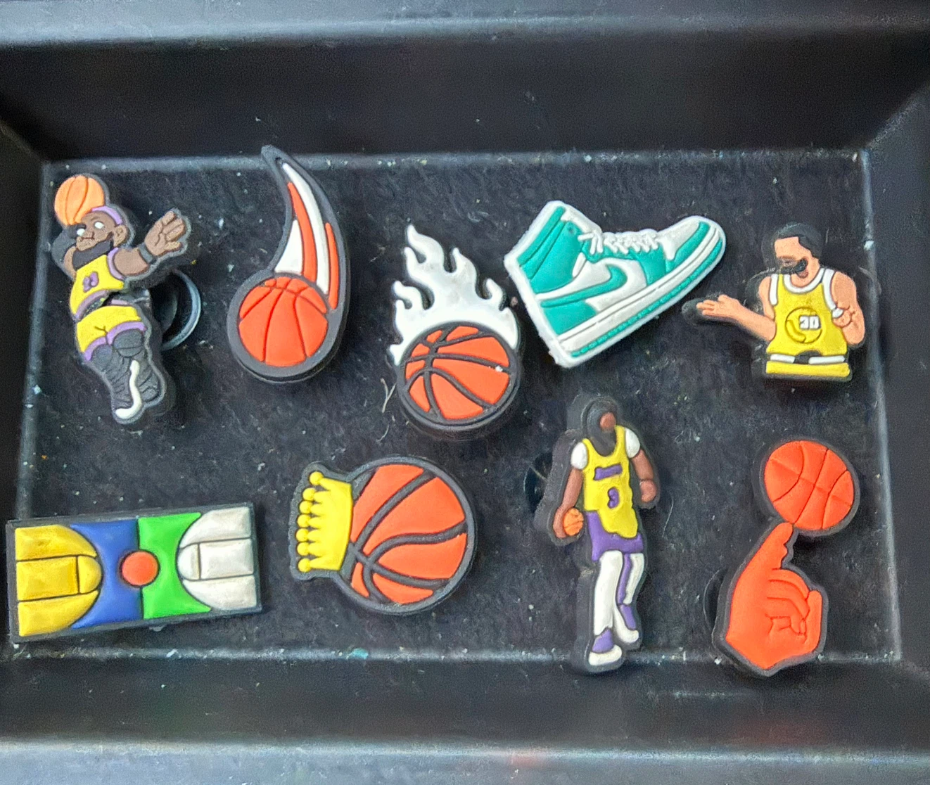 Basketball Themed Shoe Charms Set