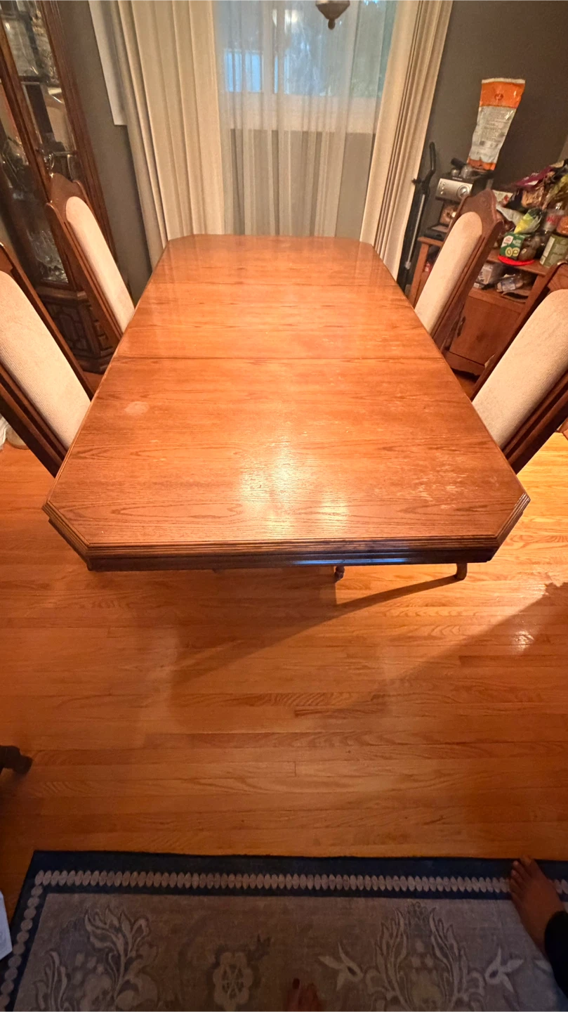 Wooden Dining Table and Chairs Set - photo 2