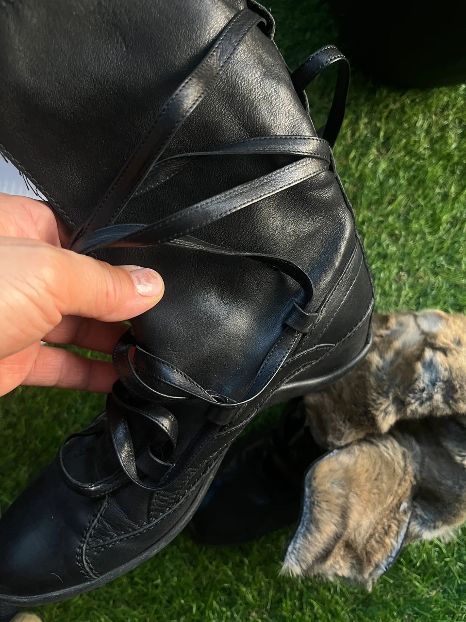 Black leather boots size 36 - photo 5