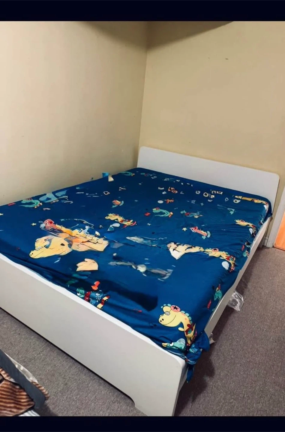 White Queen size Double Bed Frame