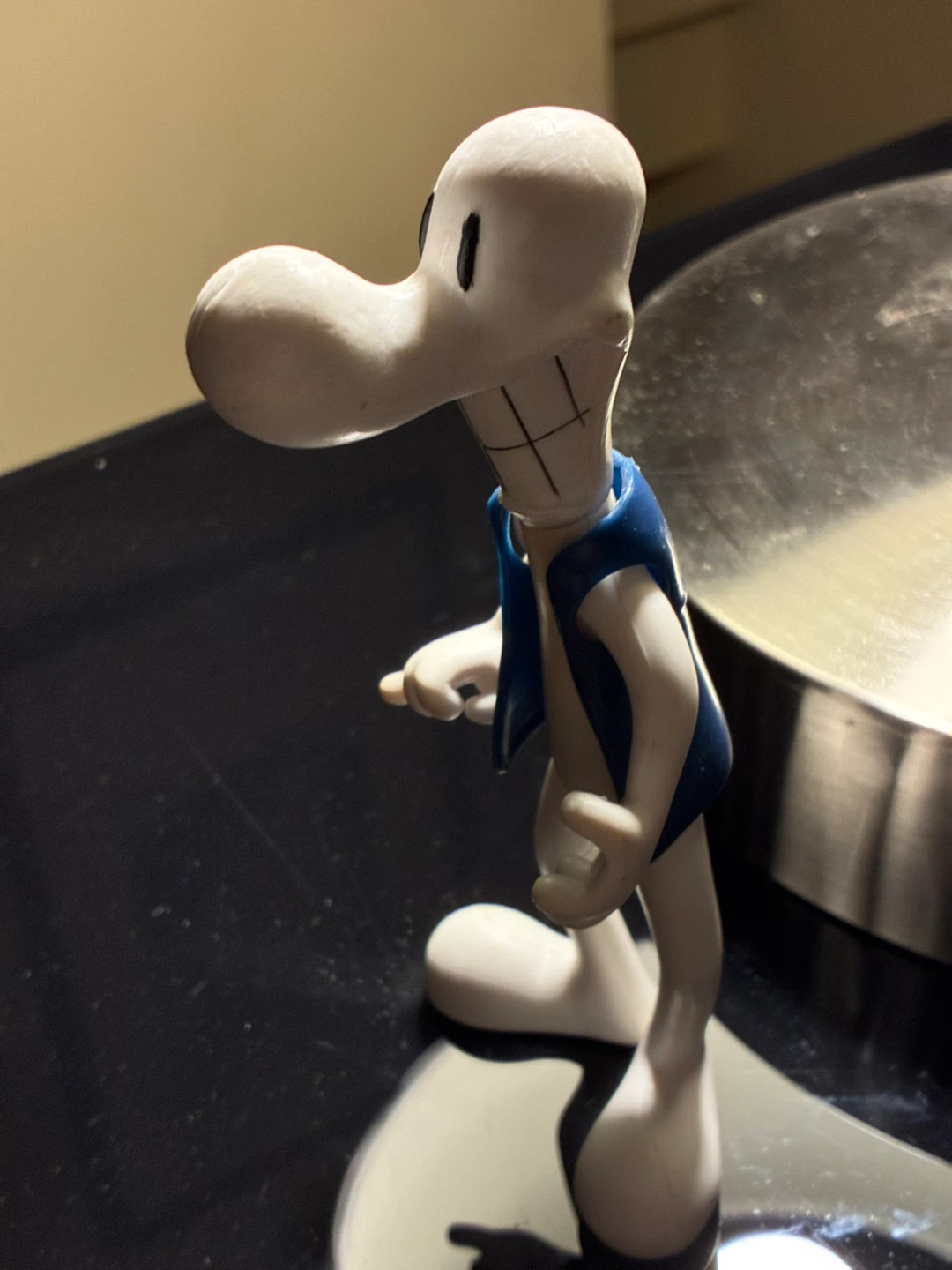 1998 Jeff Smith BONE Smiley Bone Articulated Figure Blue Vest - photo 3
