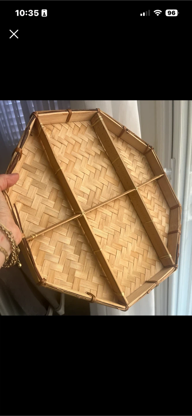 Woven Bamboo Octagonal Serving Tray