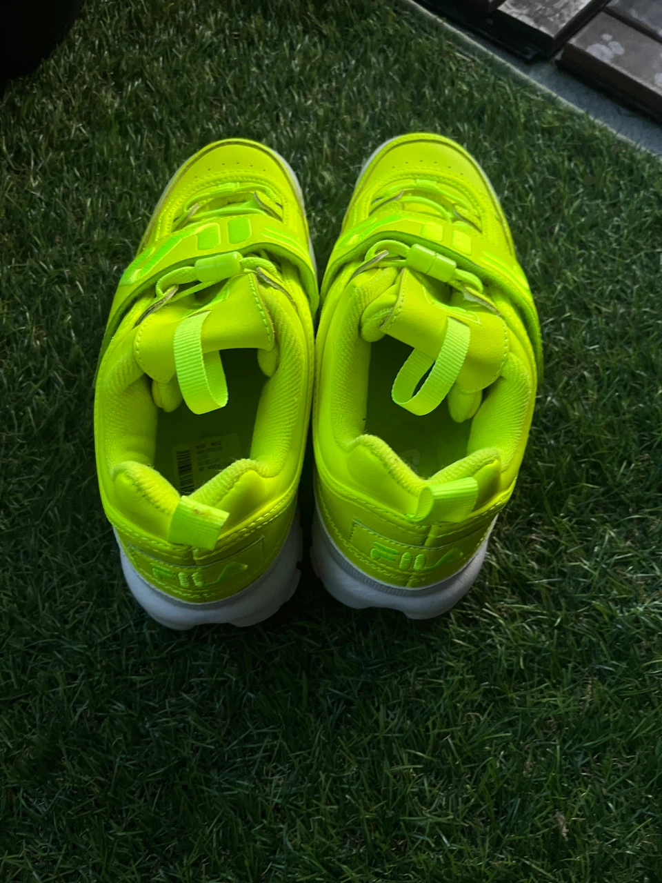 Neon Yellow Fila Sneakers - photo 2