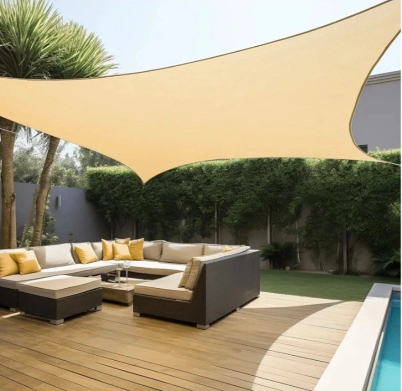10” x 8” SHELTER Sun Shade Sail Tan