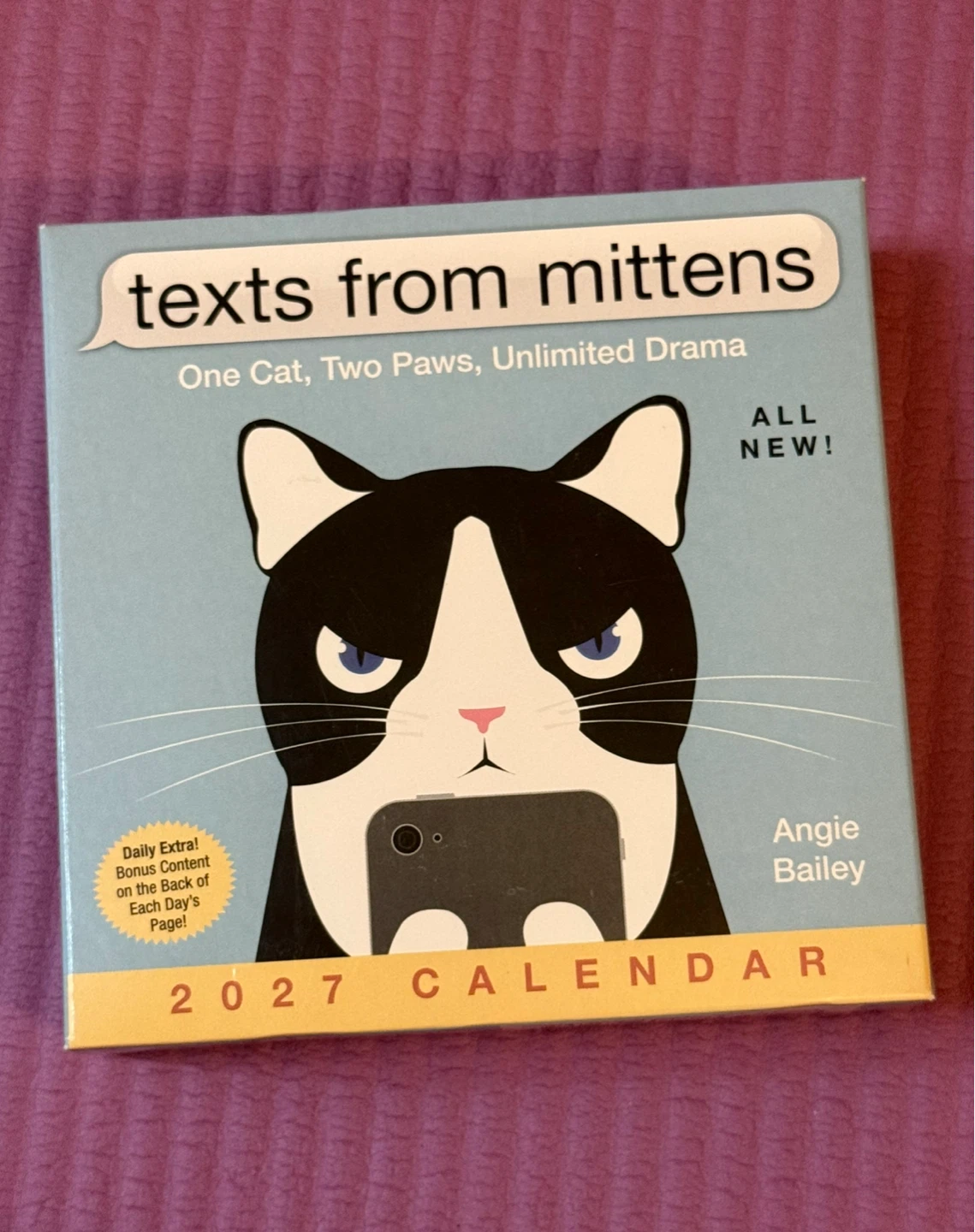 NEW✨2027 Day-to-Day Calendar -Texts from Mittens