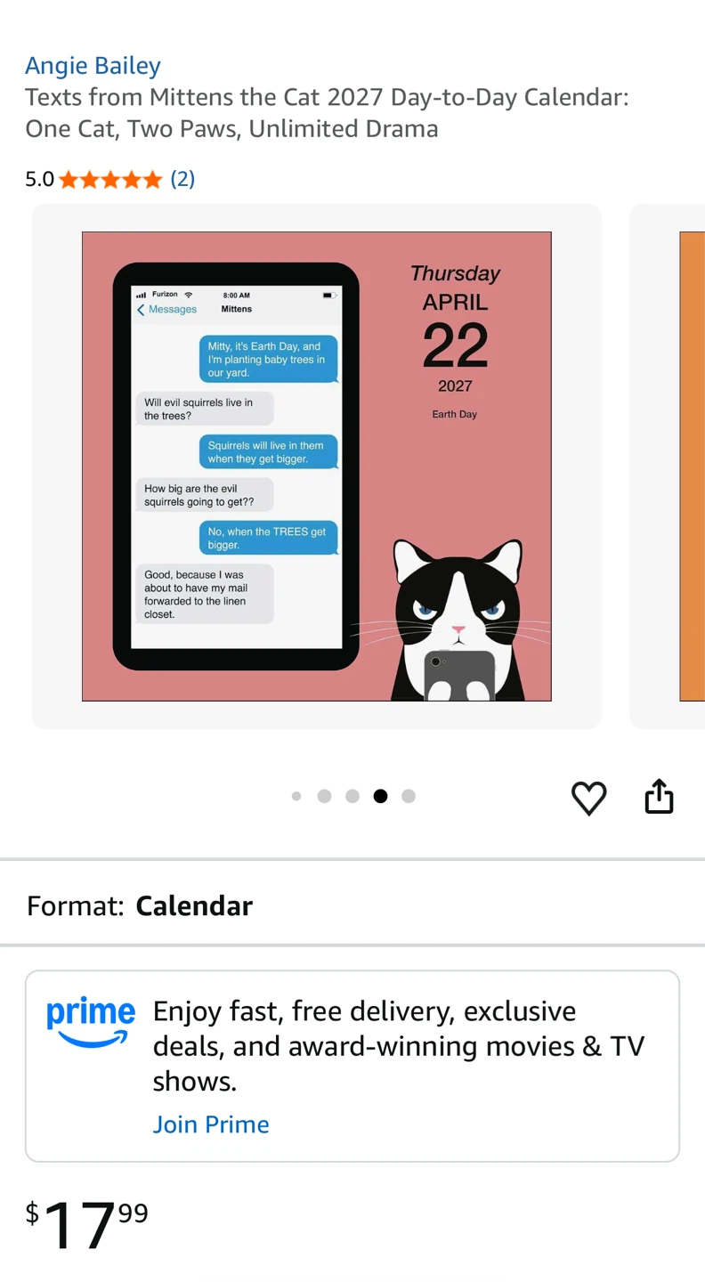 NEW✨2027 Day-to-Day Calendar -Texts from Mittens - photo 5