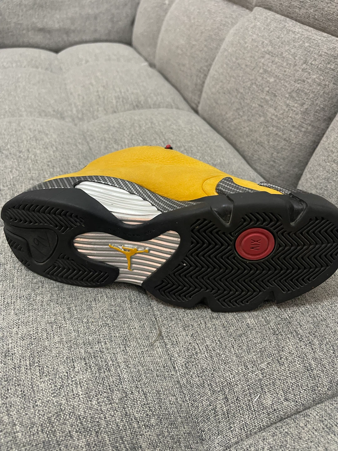 Air Jordan 14 Retro Yellow Sneakers - photo 2