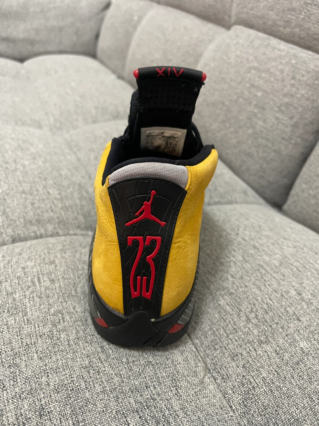 Air Jordan 14 Retro Yellow Sneakers - photo 3