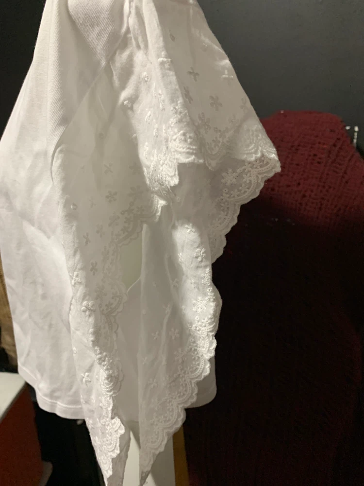 Zara white embroidered sleeve top - photo 2