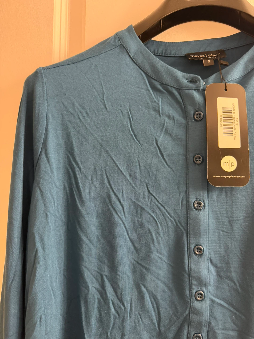 Maya's Place Teal Button Down - Size Small