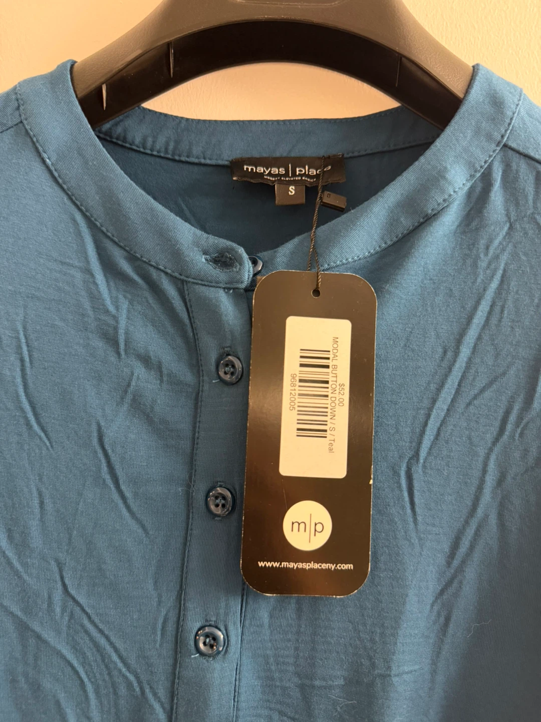 Maya's Place Teal Button Down - Size Small - photo 4