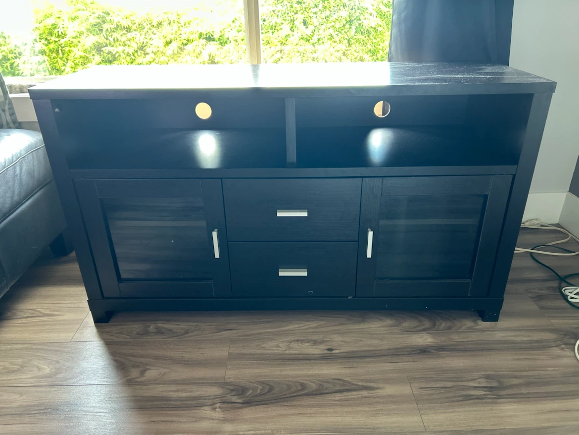 Black Console with Storage