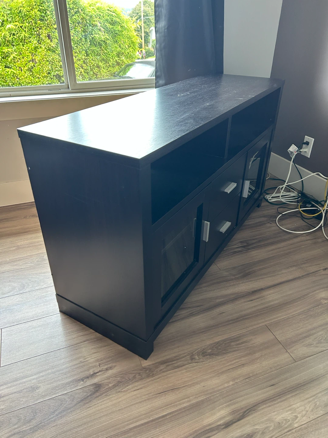 Black Console with Storage - photo 2