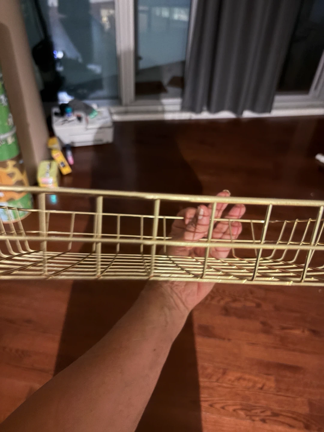 Gold Metal Wire Storage Basket - photo 2