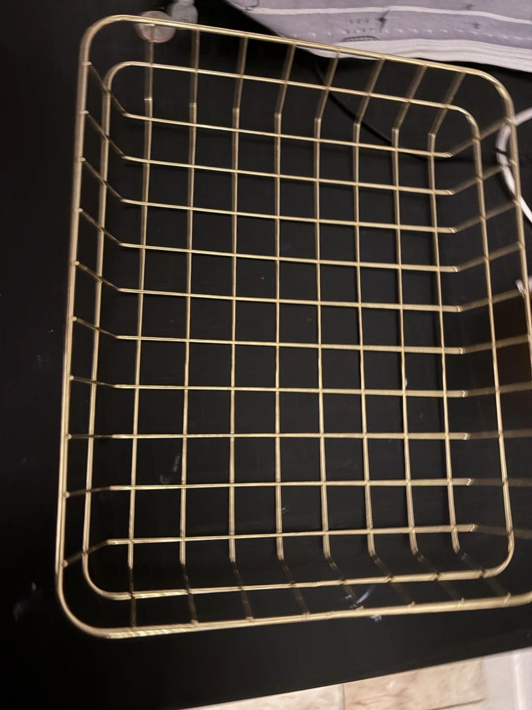 Gold Metal Wire Storage Basket - photo 3